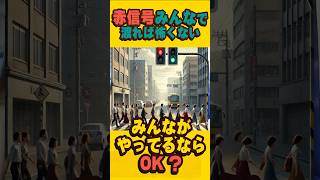 赤信号みんなで渡れば怖くないみんなやってるからOK？#心理学の秘密#集団心理#日常のライフハック