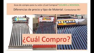 Guia de compra para tu solar ¿Cual es Mejor? SOLARIS o NOVOSOL. Diferencias Aqui!!