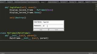 Sample Login wxPython GUI