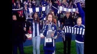 West Bromwich Albion: Emily Badger sings before Albion's game with Sunderland