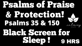 Bible Verses For Sleep Dark Screen - Psalm 35 & 150  - Black Screen Scriptures For Sleep.