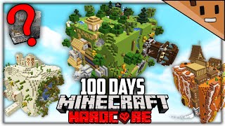 I Survived 100 Days in a CUBE UNIVERSE in Hardcore Minecraft...