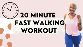 FAST Walking Workout 20 minutes | 2500 Steps at home | Walk to the Beat | Moore2Health