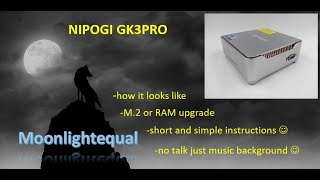 NIPOGI GK3PRO Mini PC - disassemble M.2 RAM upgrade CMOS battery reset repair cleaning