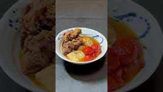 【男料理】包丁要らず肉豆腐#shorts