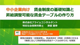 【日本法令DVD　セミナーDVD】V251　中小企業向け 賃金制度の基礎知識と 昇給調整可能な賃金テーブルの作り方