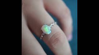 Australian Crystal Opal Ring Silver Ring #opal #opala #opalring