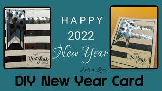 DIY NEW YEAR CARD | NEW YEAR CARD 2022 | #newyear2022#diynewyearcard#ArtsnLines