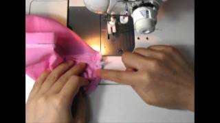 How to make a　circle bottom pouch. Easy sewing! Basic sewing tutorial.