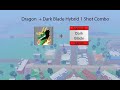 Dragon + Dark Blade Hybrid 1 Shot Combo (Blox fruits) - [Roblox]