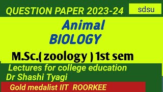 370 | animal diversity question 2m sc 1st sem m sc zoology 2023-24 sdsu