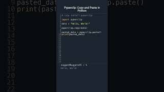 Pyperclip: Copy and Paste in #Python | #DevNuggets