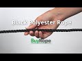 8mm Black Polyester Rope Demo | BuyRope