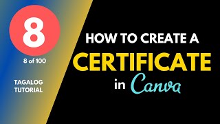 [8 of 100] How To Make a Certificate in Canva | Genwai