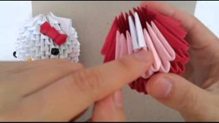 3D origami hello kitty (new version) part 1