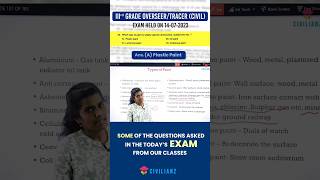 Questions of Third Grade Overseer/Tracer (Civil) exam from our classes | Civilianz  #exams