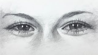 Watercolor of a Smiling Girl Lesson 2 - Drawing Eyes with Graphite Pencils