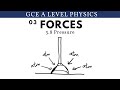 GCE A Level Physics | Pressure (Forces Chapter)