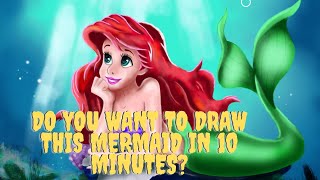 How to draw a drawing quickly  Mermaid! Art for kids!