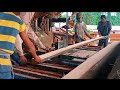 sawmill.pengolahan kayu meranti merah menggunakan gergaji mesin