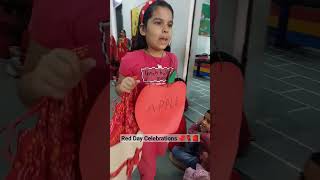 Red Day Celebrations 🎴🧣♥️ #school #activity