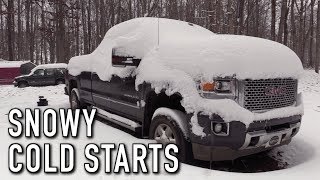 Cold Starting A Few Of My Vehicles In The First Snow Of The Season