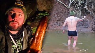 OVERNIGH CAMPING BUSHCRAFT – SWIMMING IN FREEZING RIVER WATER