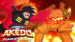 Earth, Fire And FURY! | Akedo Ultimate Arcade Warriors | Power Storm | Cartoons For Kids