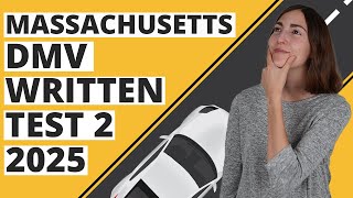 Massachusetts DMV Written Test 2 2025 (60 Questions with Explained Answers)