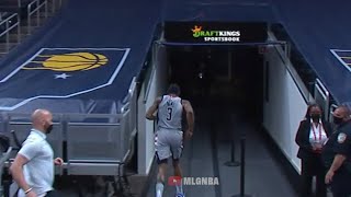 Bradley Beal immediately leaves the court and ran straight to the locker room