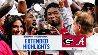 No. 1 Georgia vs. No. 8 Alabama: Extended Highlights I SEC Championship I CBS Sp