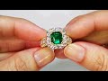 vivid green panjshir emerald ring 3.16 carats by kat florence