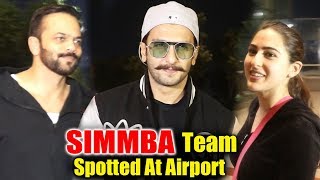 Simmba Team Ranveer Singh, Sara Ali Khan और Rohit Shetty हुई Shooting के लिए रवाना
