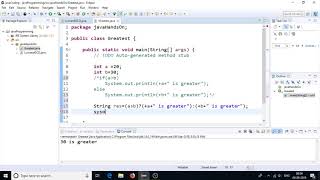Java program to find Greatest number among two or three numbers /Ternary operator