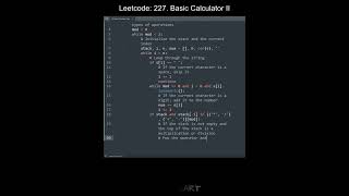 Leetcode 227. Basic Calculator II in Python | Python Leetcode | Python Coding Tutorial | Python ASMR
