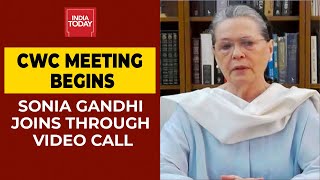 Congress Working Committee Meeting Begins; Congress President Sonia Gandhi Joins Through Video Call