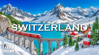 Winter Switzerland 4K Ultra HD • Stunning Footage, Scenic Relaxation Film with Calming Music