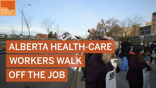 Alberta health-care workers walk off the job