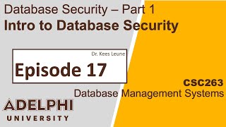 Introduction to database security