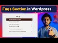 20. How to Add Faqs in Wordpress Website Using Free Elementor | Accordion Faqs Plugin Free