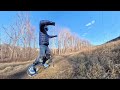 surfing through rockburn showcasing baltimore s local trails vesc onewheel winter trail ride