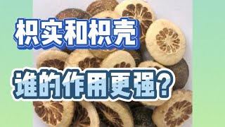 【中药讲解】理气药枳实和枳壳，枳实的力量峻猛，枳壳的力量较缓一些