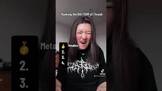 Thrash metal big four! #shorts #music #thrashmetal #metallica #megadeth #slayer #anthrax