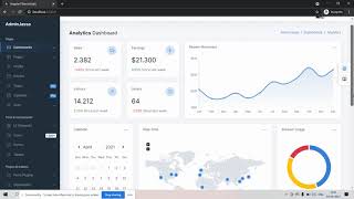 Angular 11 Bootstrap 5 Admin Dashboard Working Demo