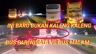 Pertunjukan Bus pariwisata vs Bus Malam di jalan tol Solo Semarang adu cepat@HASIMchannel