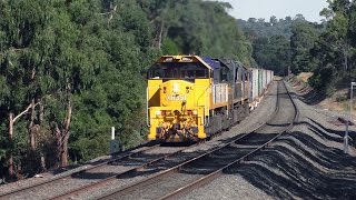 XR Locomotive Power Warrenheip Bank - Hauling train 9102 up the steep incline