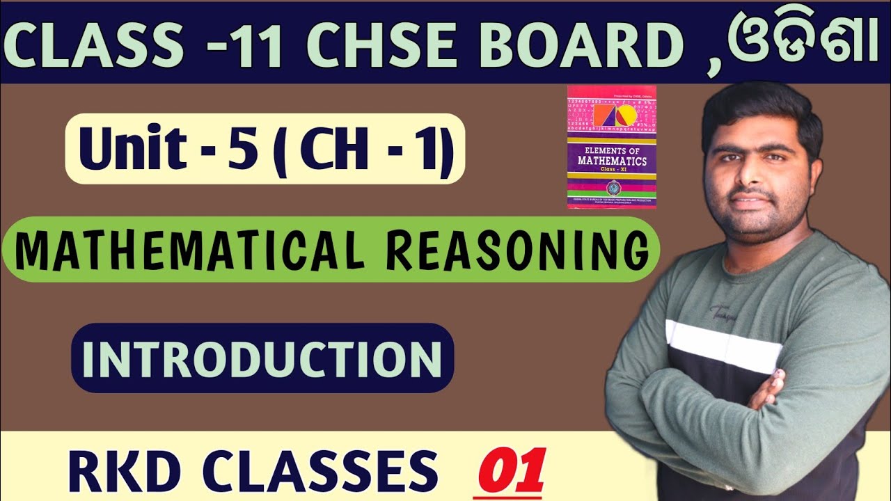 Introduction To Mathematical Reasoning || Class 11th Chapter 1 || Chse ...