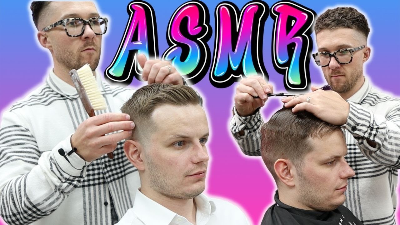 Relaxing ASMR Haircut By London Barber - Classic Textured Quiff & Fade ...