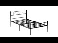 VECELO Metal Platform Bed Frame Mattress Foundation with Headboard & Footboard