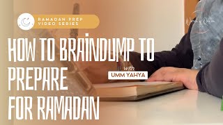 How to Brain Dump for Ramadan and the benefits of braindumping